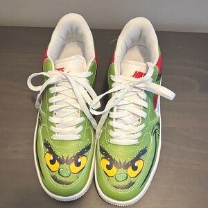 Nike Green and Red Character Sneakers The Grinch